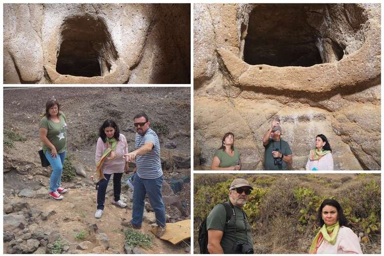 La directora general de Patrimonio Cultural visitó tres yacimientos de Telde (Foto TA)